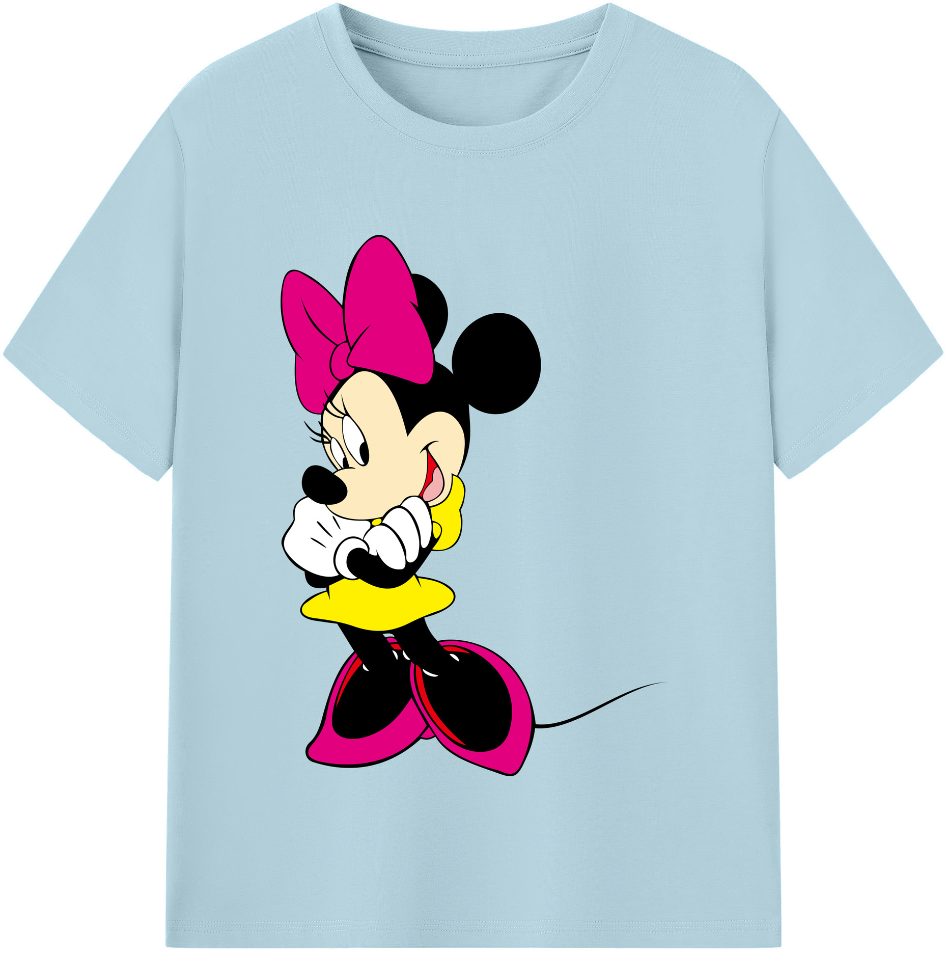 （画像用） ミッキーマウス Mickey Mouse 綿100％半袖Tシャツ（フロントプリント）